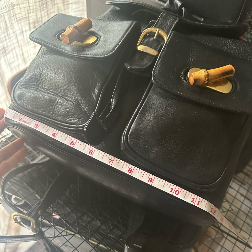 Black Leather Backpack - Picture 16 of 16